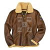 B-6 Shearling Bomber Brown Leather Jacket
