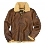 B-6 Shearling Bomber Brown Leather Jacket