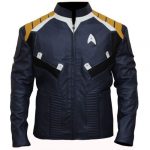 Star Trek Beyond Chris Pine Black Leather Jacket