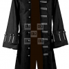 Jack Sparrow Johnny Depp Black & Brown Cotton Trench Coat