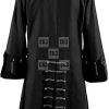 Jack Sparrow Johnny Depp Black & Brown Cotton Trench Coat - Image 4