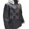 B3 Bomber Sheepskin with Removable Hood Jacket - Image 4