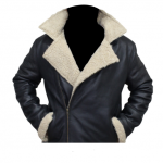Rocky Balboa Sylvester Stallone Fur Black Leather Jacket