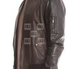 War Machine Colonel James Rhodes Bomber Brown Leather Jacket - Image 2