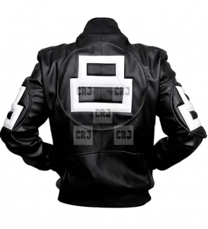 Black Bomber Michael Hoban Seinfeld 8 Ball Pool Leather Jacket - Image 3