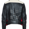 Mens Womens Red Black Motorcycle Leather Jacket - Image 3