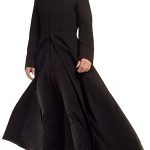 Neo Matrix Keanu Reeves Black Trench Winter Coat