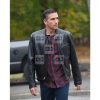 Jim Caviezel John Reese Person Of Interest Black Leather Jacket - Image 2