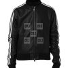 Pharrell Williams Black and White Strap Real Leather Jacket - Image 2
