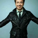 Robert Downey Jr Real Black Leather Jacket For Men