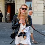 Project-2Stella Maxwell Black Slim Fit Leather Biker Jacket