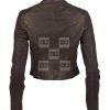 Vanessa Marano Bay Kennish Brown Leather Jacket - Switched At Birth - Image 3
