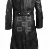 German WW2 Trench Coat | Men's Black Leather WW2 Military Winter Trench Coat - Image 2