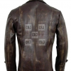 Vintage Style Mens 4 Pockets Genuine Distressed Leather Jacket - Image 2