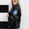 Kelly Mc Gillis Top Gun Bomber Black Leather Jacket - Image 3