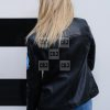 Kelly Mc Gillis Top Gun Bomber Black Leather Jacket - Image 4