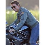 Tom Cruise Top Gun Mens Khaki Bomber Jacket