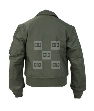 Tom Cruise Top Gun Mens Khaki Bomber Jacket - Image 3